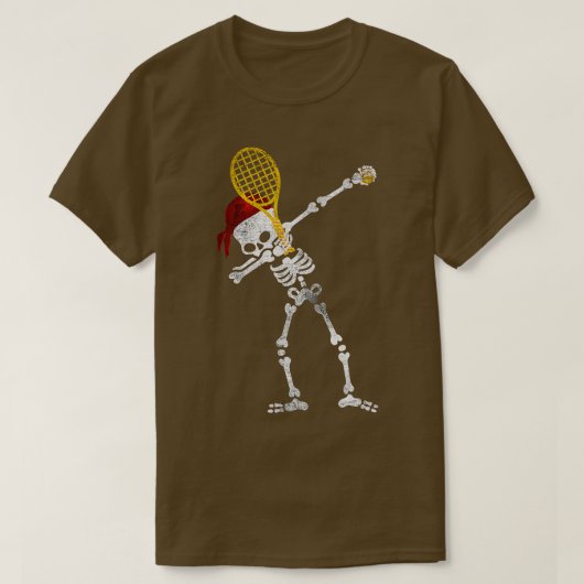 テニスダビングスケルトン海賊遊スケルトンTe Tシャツ (デザイン正面)