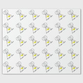 テニスダブルス名または文字白を追加 ラッピングペーパー (フラット)