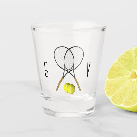 テニスダブルス ショットグラス (正面)