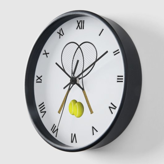 テニスダブルス 壁時計 (傾斜)
