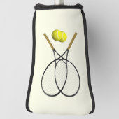 テニスダブルズクリーム ゴルフヘッドカバー (回転90)