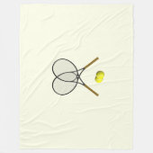 テニスダブルズクリーム フリースブランケット (正面)