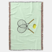 テニスダブルズグリーン スローブランケット (正面縦)