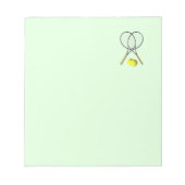 テニスダブルズグリーン ノートパッド (正面)