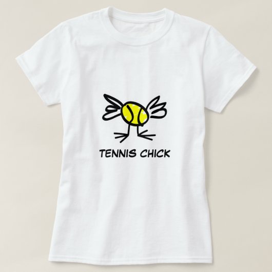 テニスチックウィメンズテニス衣服 Tシャツ (デザイン正面)