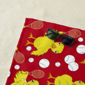 テニスチックパターンビーチタオル ビーチタオル (インサイチュ)