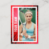 テニスチームのトレーディングカード – レッドレイズ コーリングカード (正面)