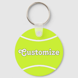 テニスチームまたはプレイヤー名パーソナライズされた キーホルダー
