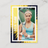 テニスチーム取引カード – イエローブラックレイズ コーリングカード (正面)