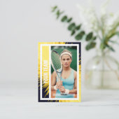 テニスチーム取引カード – イエローブラックレイズ コーリングカード (スタンド正面)