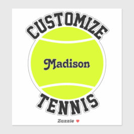 テニスチーム名と選手の名前のカスタムスポーツ シール