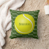 テニスティール文字デザイン装飾用クッション クッション (ブランケット)