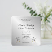 テニステーマのスポーツウェディング招待状 招待状 (スタンド正面)