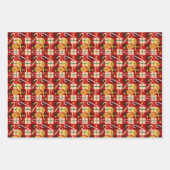 テニステーマクリスマスホリデークリスマス ラッピングペーパーシート (正面3)