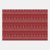 テニステーマクリスマスホリデークリスマス ラッピングペーパーシート (正面2)