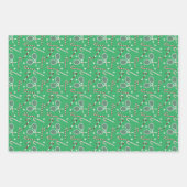 テニステーマクリスマスホリデークリスマス ラッピングペーパーシート (正面)