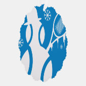 テニステーマクリスマス装飾カード付き封筒 オーナメントカード (右)