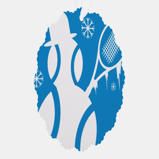 テニステーマクリスマス装飾カード付き封筒 オーナメントカード (右)