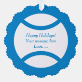 テニステーマクリスマス装飾カード付き封筒 オーナメントカード (裏面)