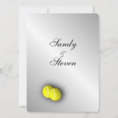 テニステーマスポーツ結婚式招待状 招待状 (裏面)