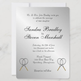 テニステーマスポーツ結婚式招待状 招待状