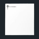 テニステーマスモノグラムのポーツ名 ノートパッド<br><div class="desc">テニス独身の選手とダブルスのチームは、このテニスをテーマにしたデザインを愛するだろう。ラッモダンケットとボールを備えたロゴアイコンスタイルデザイン。名前を追加してカスタマイズデザインを作成コーチ素晴らしもだ！テニスを好きな人のための完璧な学校またはオフィスのア遊プリケーション。</div>