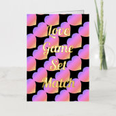 テニステーマバレンタインフォイルホリデーカード 箔シーズンカード (正面)