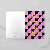 テニステーマバレンタインフォイルホリデーカード 箔シーズンカード (外側レイダウン)