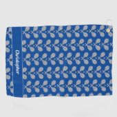 テニステーマモノグラムの名テニスボール ゴルフタオル (横)