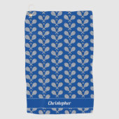 テニステーマモノグラムの名テニスボール ゴルフタオル (正面)