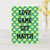 テニステーマ折り畳み記念日カード カード (黄色い花)