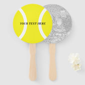 テニステーマ誕生日またはウェディングパーティーの写真 ハンドファン (正面&裏面)