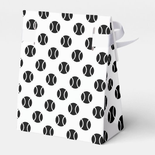 テニステーマ誕生日パーティーの好意ボックス フェイバーボックス (裏面サイド)