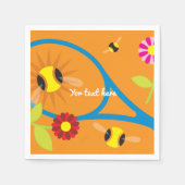 テニステーマBBQまたは子供の誕生日パーティーナプキン スタンダードカクテルナプキン (正面)