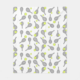 テニスデザインパターン フリースブランケット