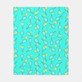 テニスデザインパターン フリースブランケット