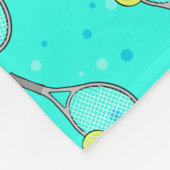 テニスデザインパターン フリースブランケット (角)