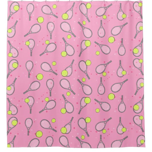 テニスデザイン シャワーカーテン (正面)