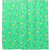 テニスデザイン シャワーカーテン (正面)