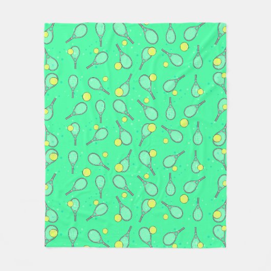 テニスデザイン フリースブランケット (正面)