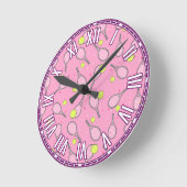 テニスデザイン ラウンド壁時計 (傾斜)