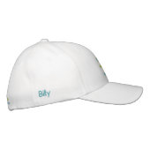 テニストートアカデミーの積み重ねロゴ、名前、くもの巣サイト 刺繍入りキャップ (右)