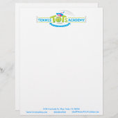 テニストートアカデミーカスタムの文房具 レターヘッド (正面/裏面)