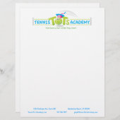 テニストートアカデミーカスタムレターヘッドテンプレート レターヘッド (正面/裏面)