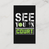 テニストーナメントのギフトラケット法廷で会おう 名刺 (正面)