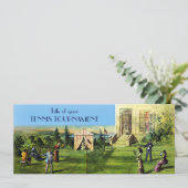 テニストーナメントまたはテニスのマッチの招待状 招待状 (スタンド正面)