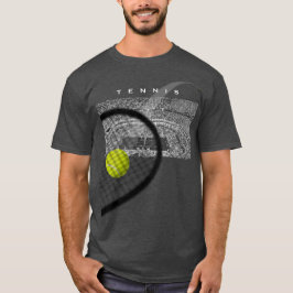 テニストーナメントラケットがボールを打つ瞬間 Tシャツ