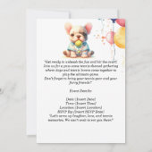 テニスドッグ誕生日パーティー 招待状 (裏面)