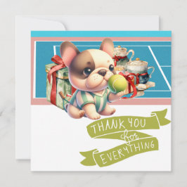 テニスドッグ誕生日 サンキューカード