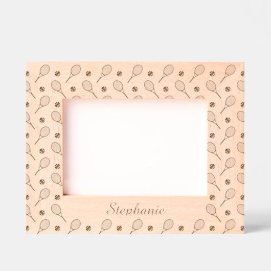 テニスネットゲインレーザーエッチング写真枠 レーザー彫刻フレーム (正面)